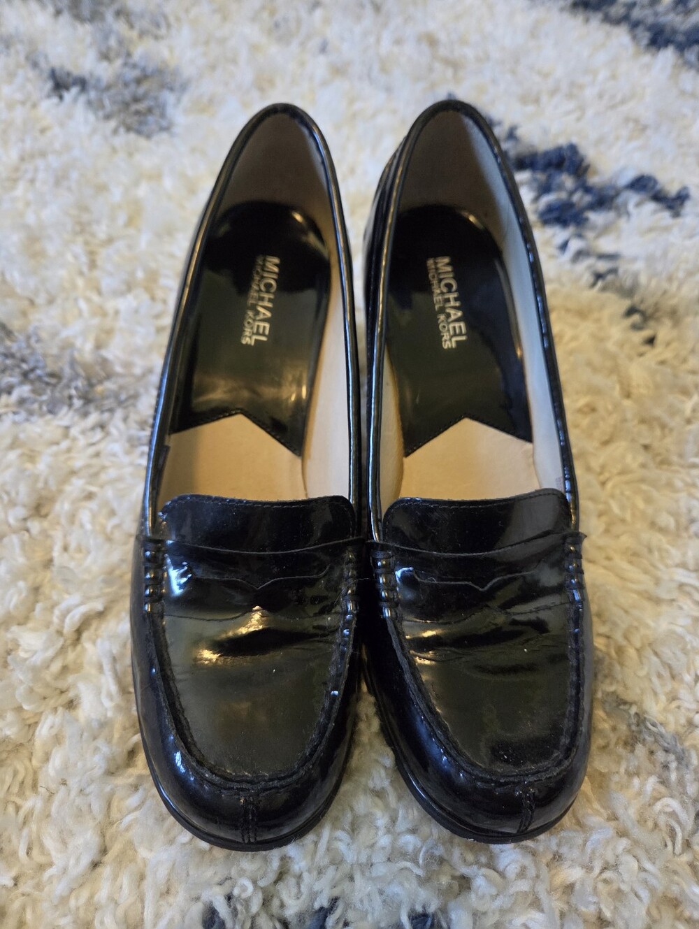 MICHAEL Michael Kors Women's Black Patent Leather Loafers SIZE 8M